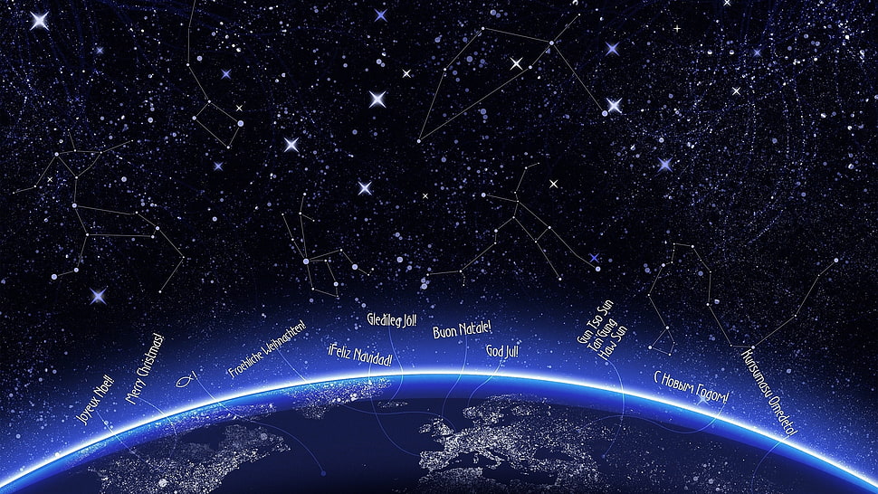 Constellations illustration HD wallpaper